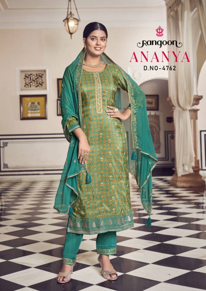 Ananya By Rangoon Jacquard Readymade Suits Catalog
